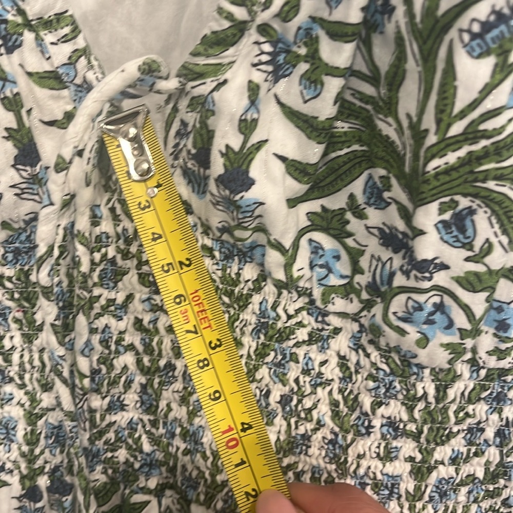 SAYLOR White Floral Mini Dress with Green and Blue Print - Picture 6 of 6